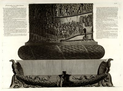 Pedestal and Base of the Trajan Column by Giovanni Battista Piranesi